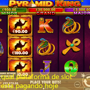 qual plataforma de slot esta pagando hoje qual plataforma de slot esta pagando hoje